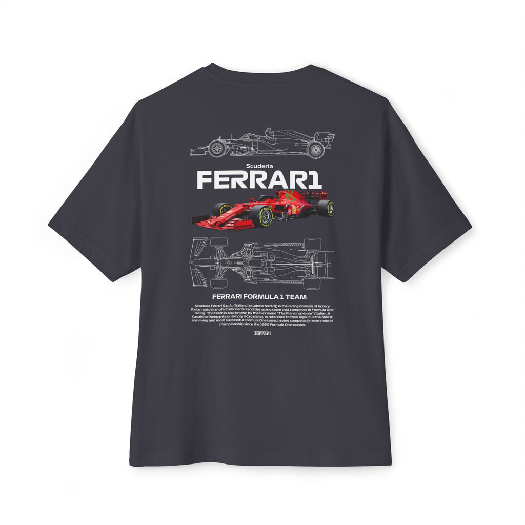 Ferrari Formula 1 Racing Tee | Car Blueprint Graphic Shirt