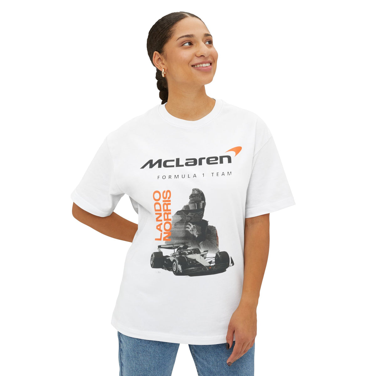 Lando Norris Oversized T-Shirt | McLaren Formula 1 Inspired Graphic Tee | F1 Fan Shirt | Motorsport Streetwear