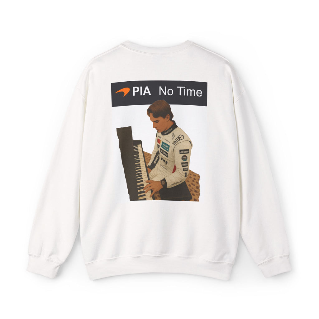 PIA No Time - Piastri playing Piano Sweatshirt | Retro Piastri graphic