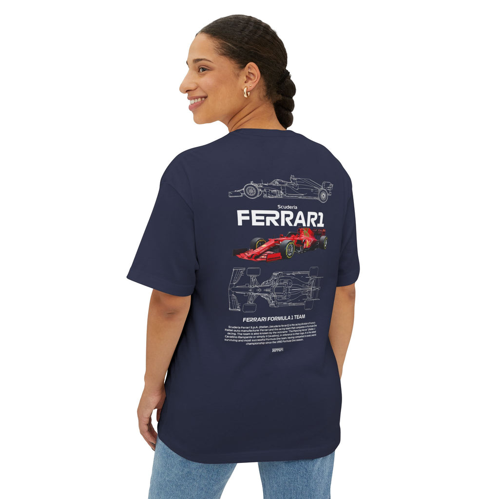 Ferrari Formula 1 Racing Tee | Car Blueprint Graphic Shirt