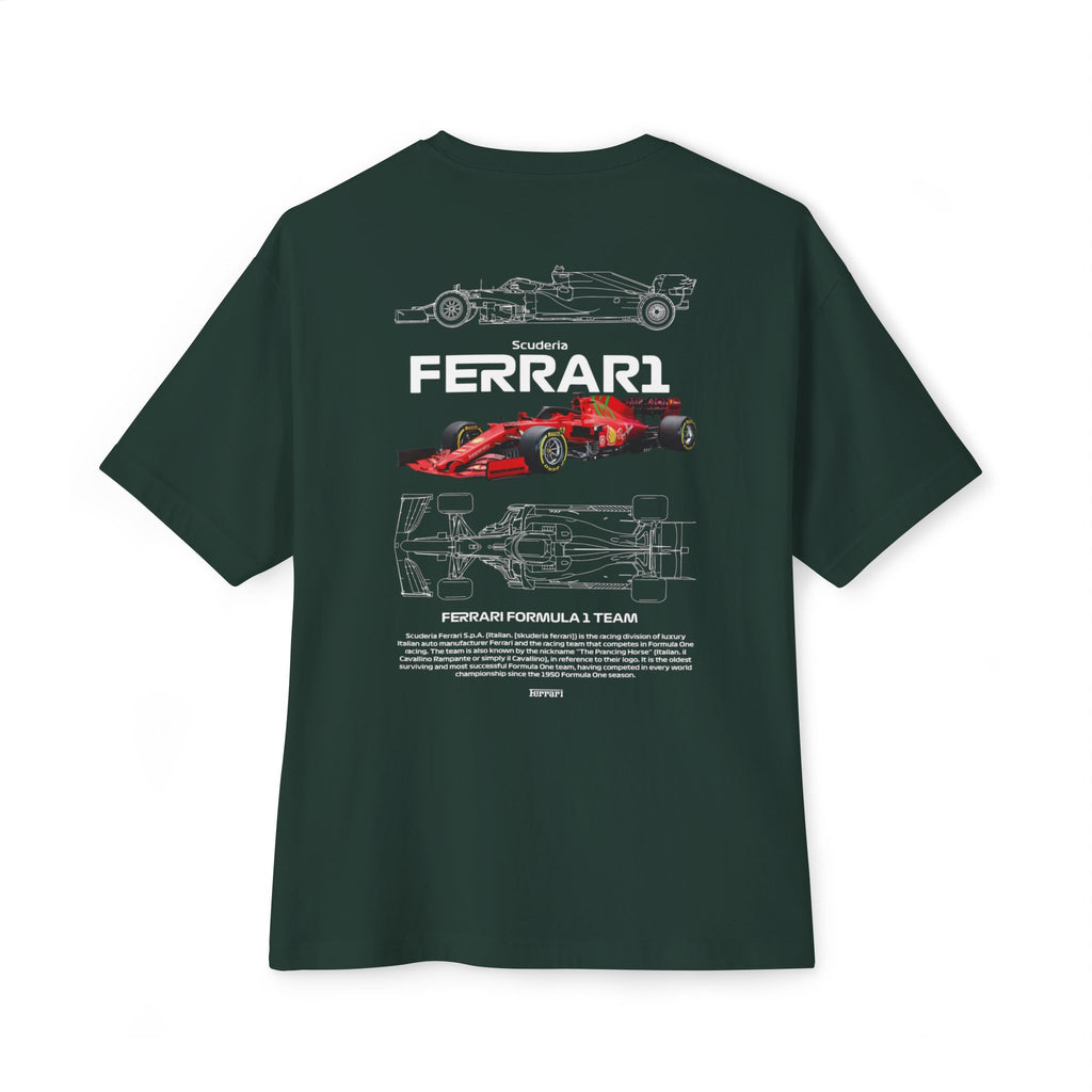 Ferrari Formula 1 Racing Tee | Car Blueprint Graphic Shirt