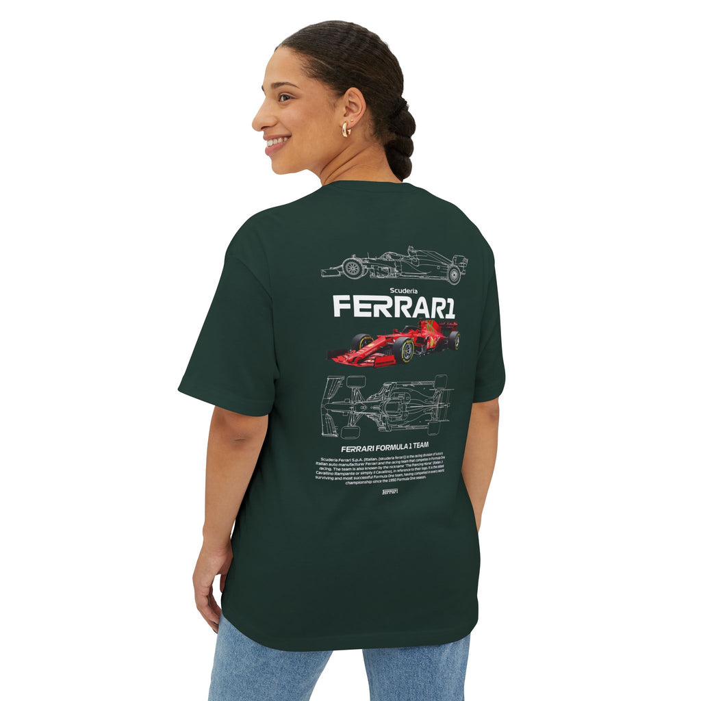Ferrari Formula 1 Racing Tee | Car Blueprint Graphic Shirt